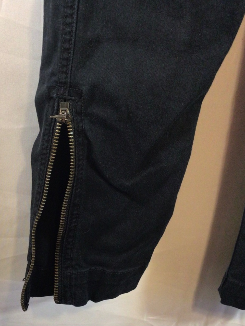 polo ralph lauren cargo pants black size 6 zip ankle stretch utility military - Picture 8 of 16